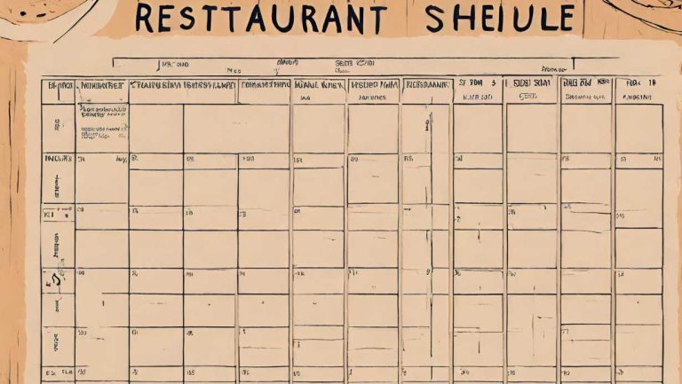 how to make a restaurant schedule?