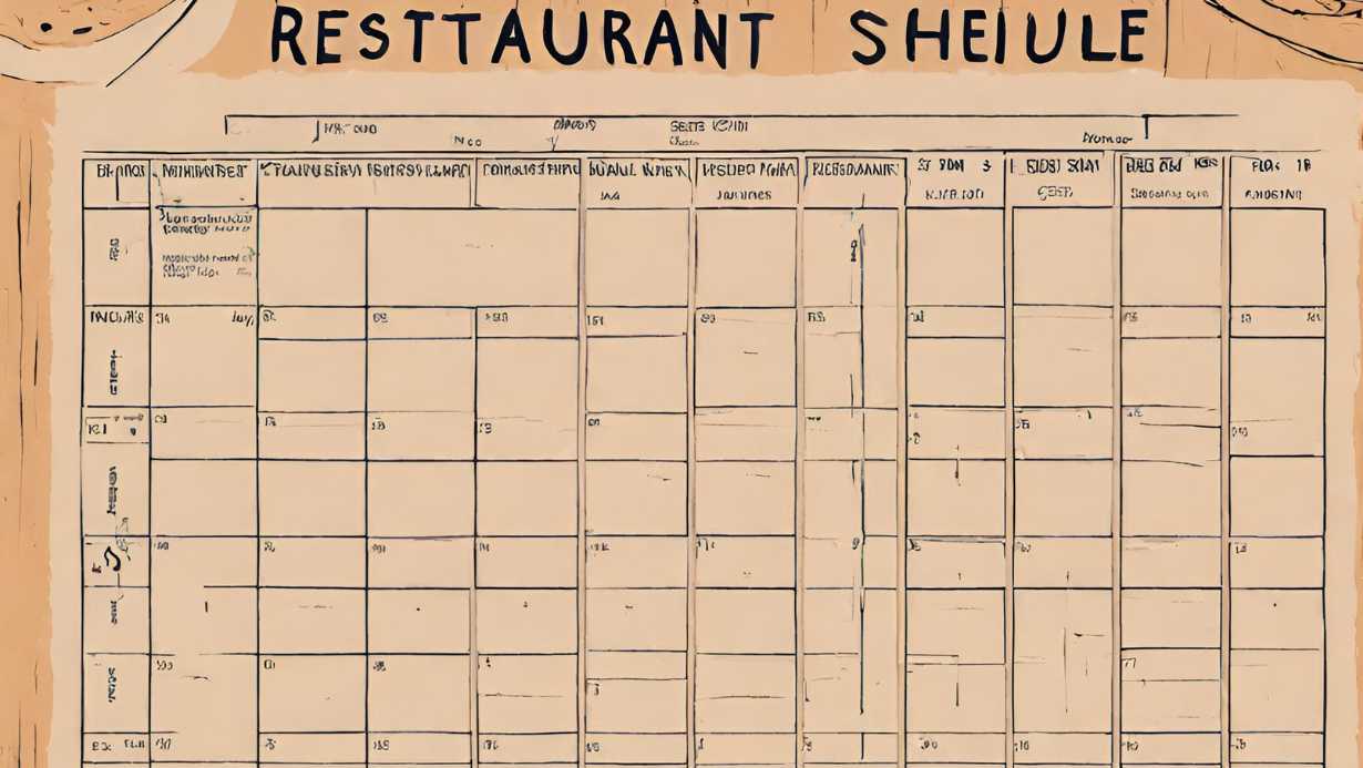 how to make a restaurant schedule